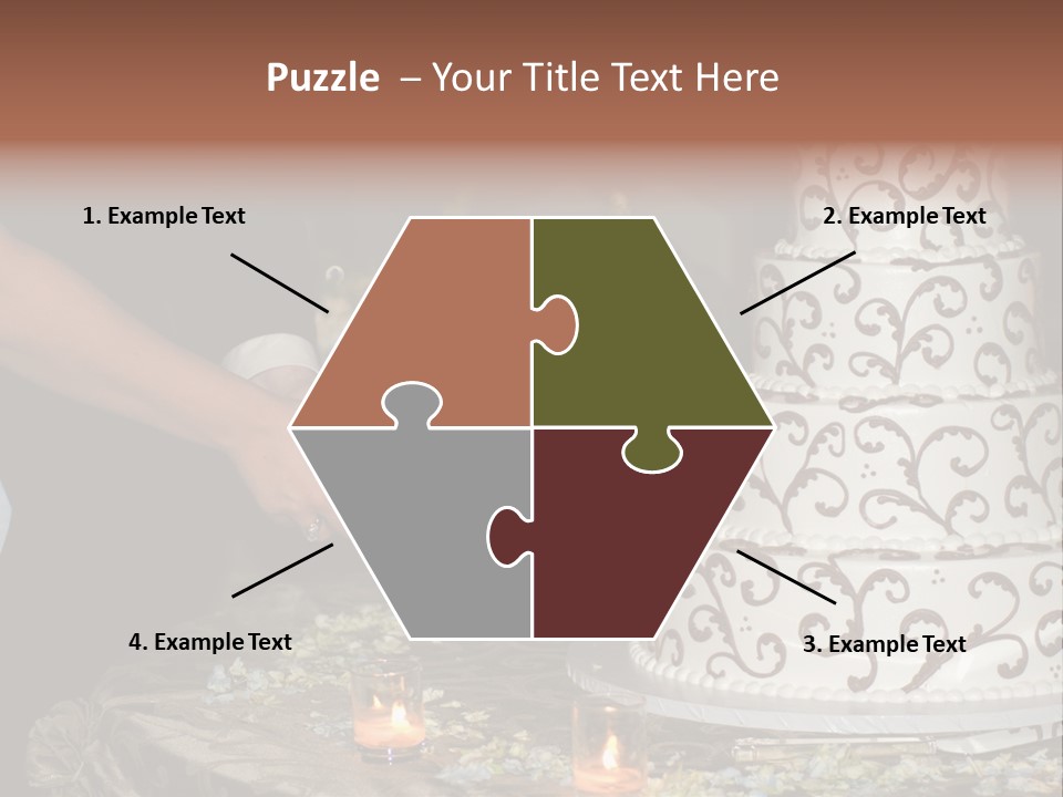 Groom Candles Swirls PowerPoint Template