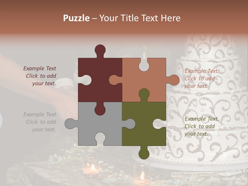 Groom Candles Swirls PowerPoint Template