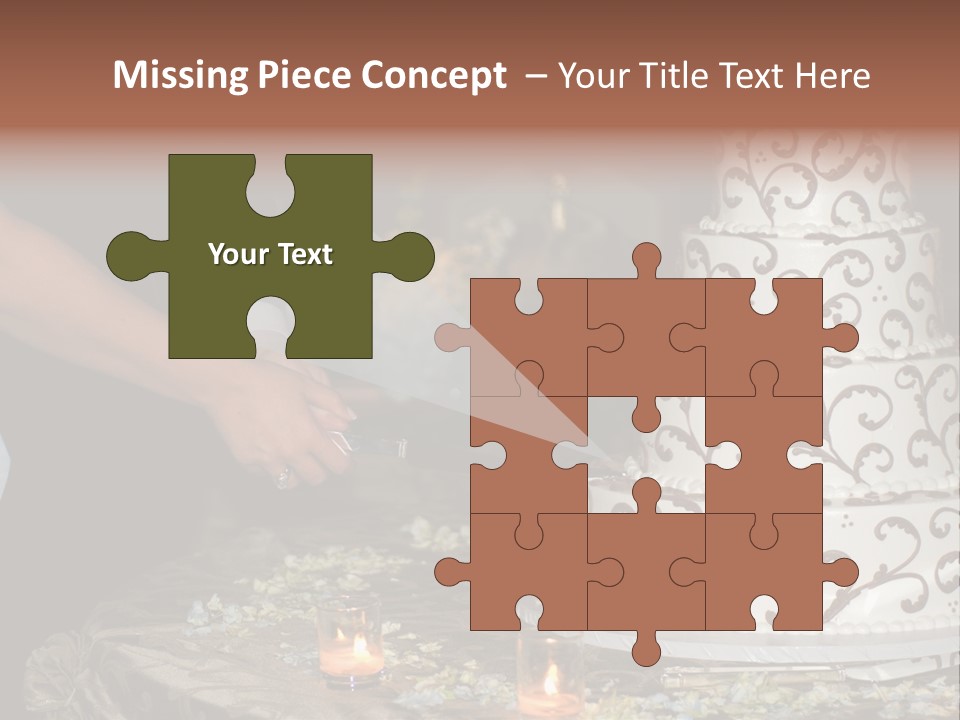 Groom Candles Swirls PowerPoint Template