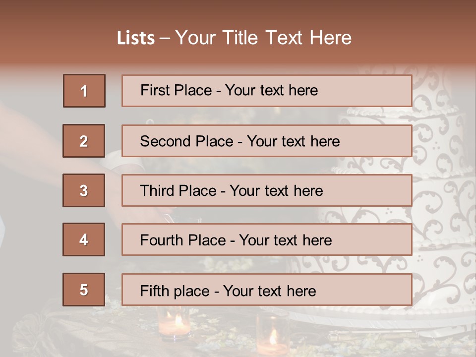 Groom Candles Swirls PowerPoint Template