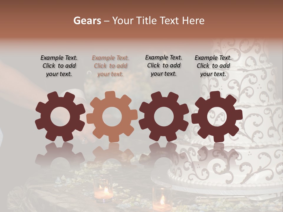 Groom Candles Swirls PowerPoint Template