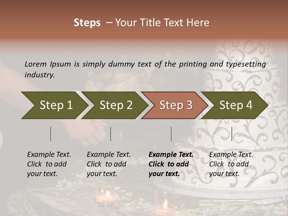 Groom Candles Swirls PowerPoint Template