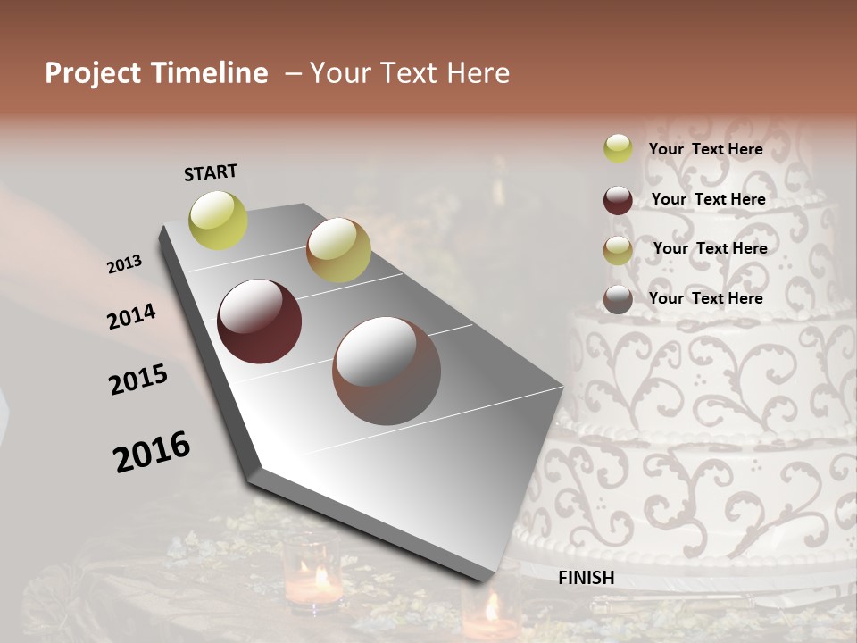 Groom Candles Swirls PowerPoint Template