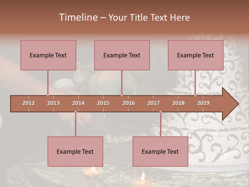 Groom Candles Swirls PowerPoint Template
