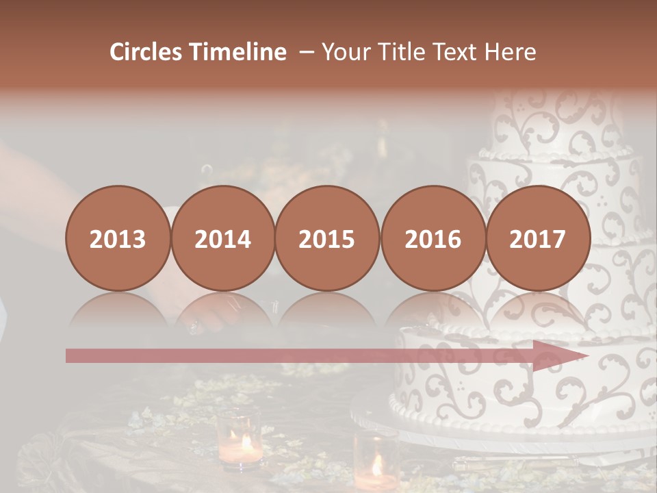 Groom Candles Swirls PowerPoint Template