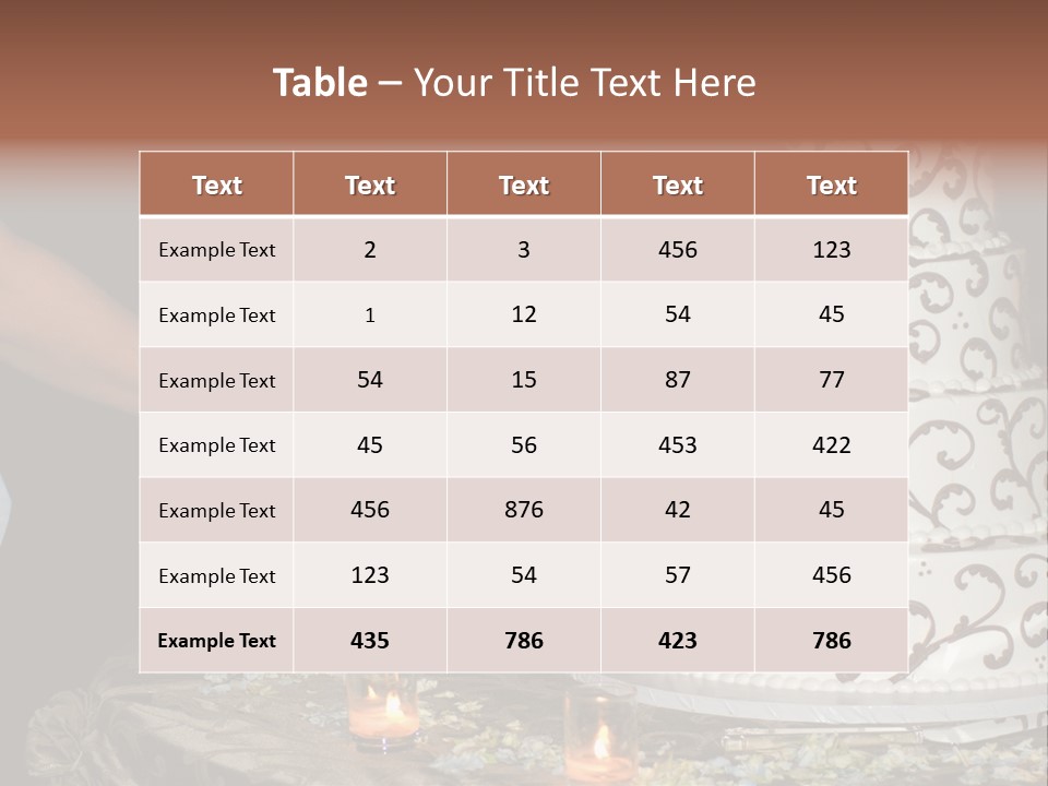 Groom Candles Swirls PowerPoint Template