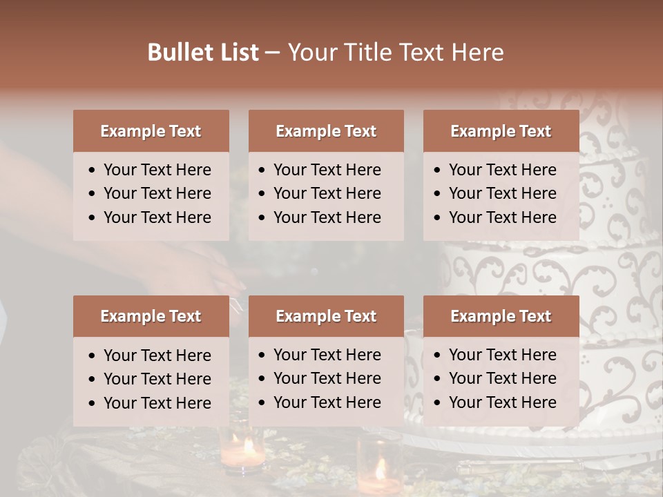 Groom Candles Swirls PowerPoint Template