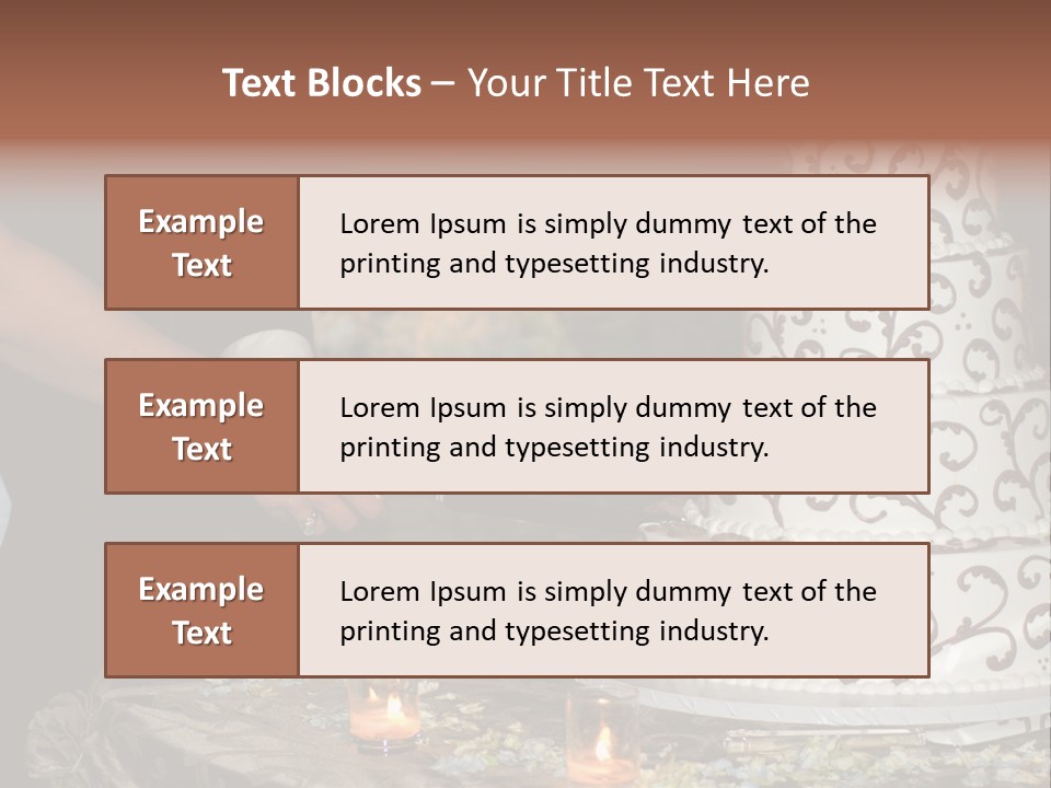 Groom Candles Swirls PowerPoint Template