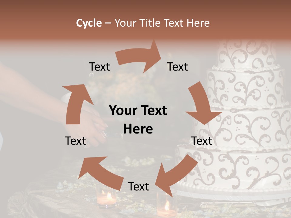 Groom Candles Swirls PowerPoint Template