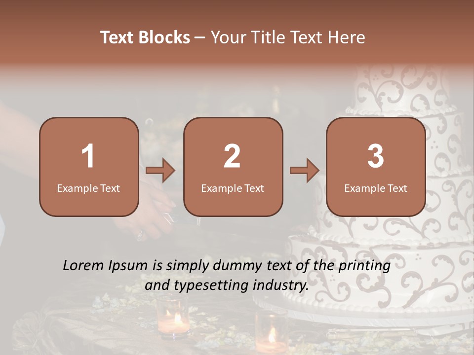 Groom Candles Swirls PowerPoint Template