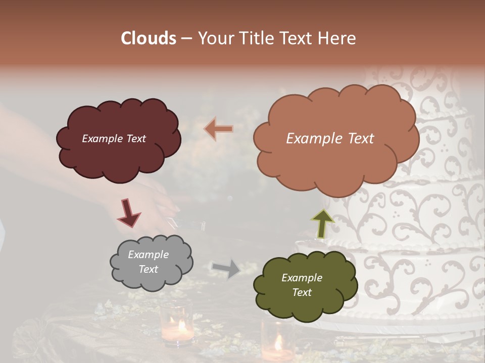 Groom Candles Swirls PowerPoint Template