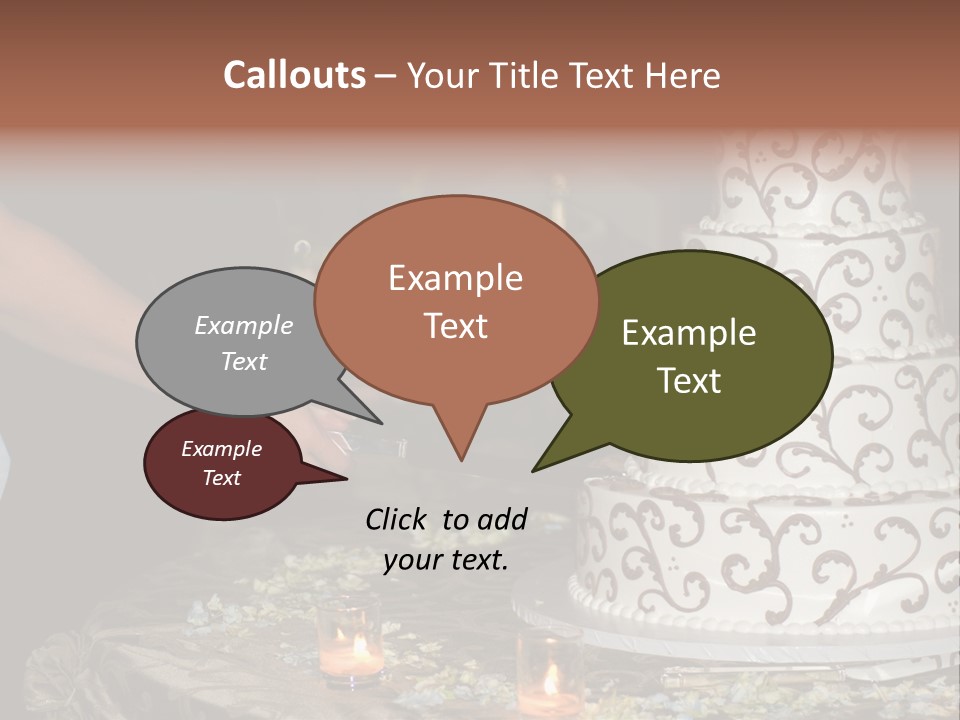 Groom Candles Swirls PowerPoint Template