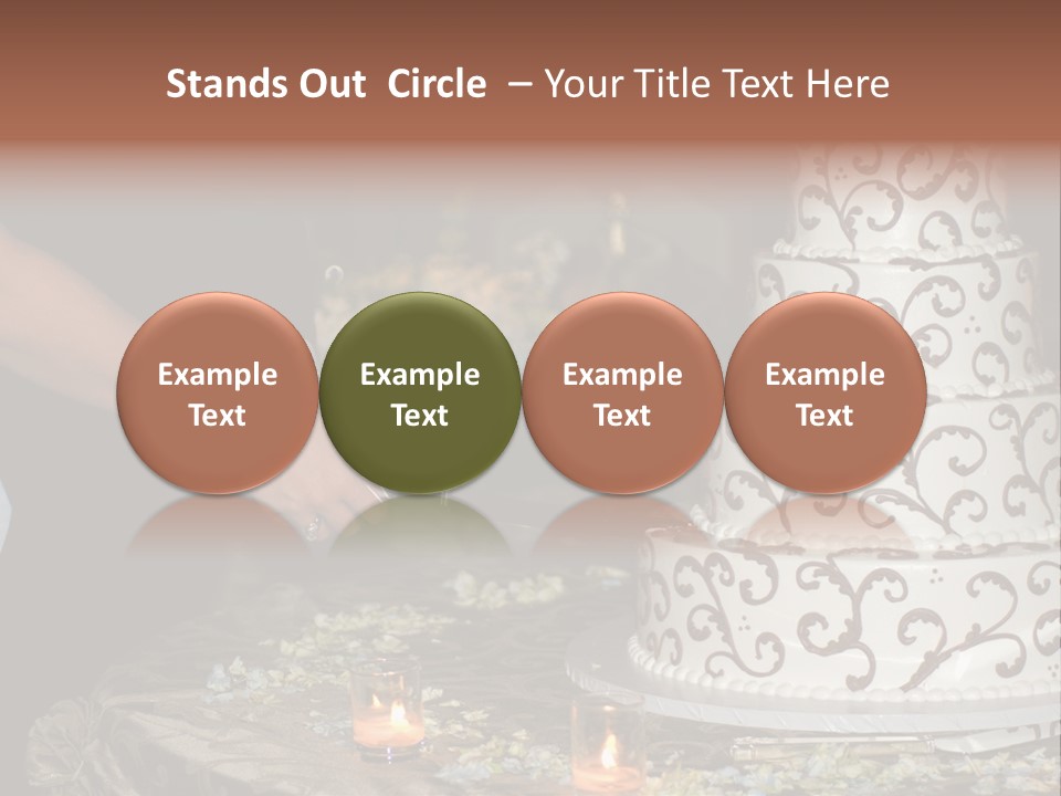 Groom Candles Swirls PowerPoint Template
