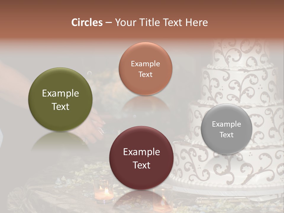 Groom Candles Swirls PowerPoint Template