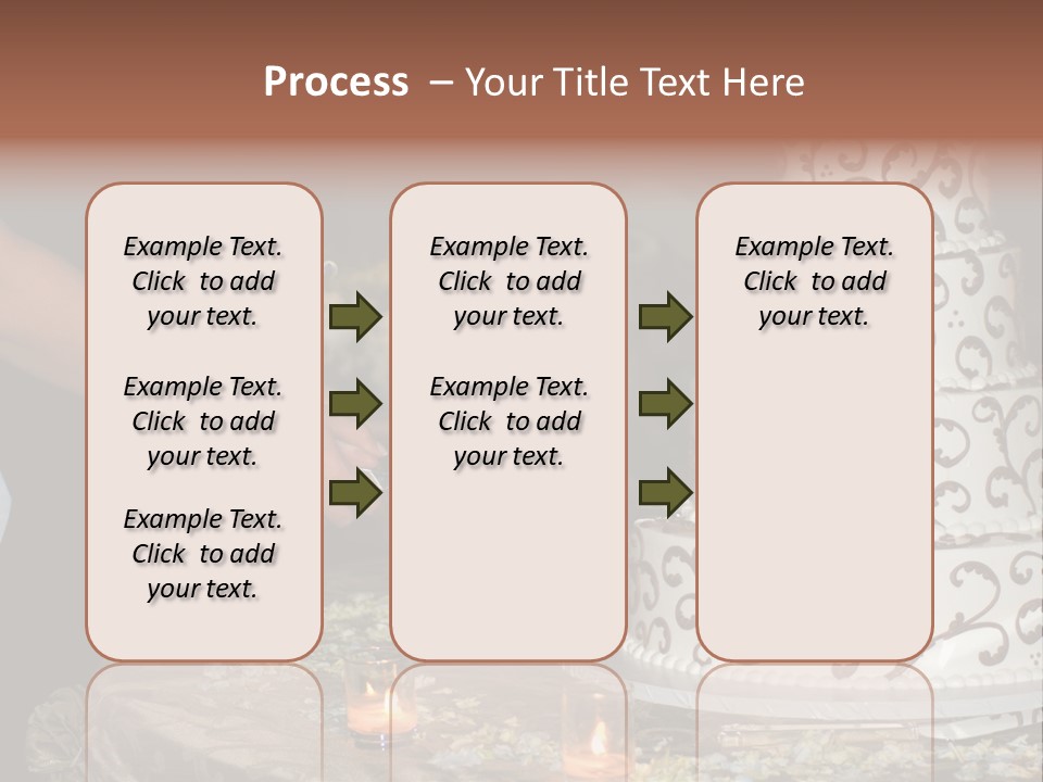 Groom Candles Swirls PowerPoint Template