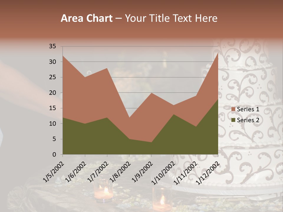 Groom Candles Swirls PowerPoint Template
