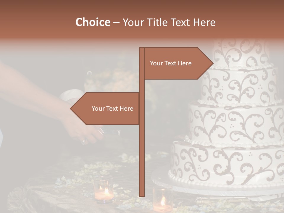 Groom Candles Swirls PowerPoint Template