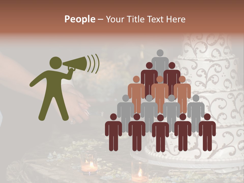 Groom Candles Swirls PowerPoint Template