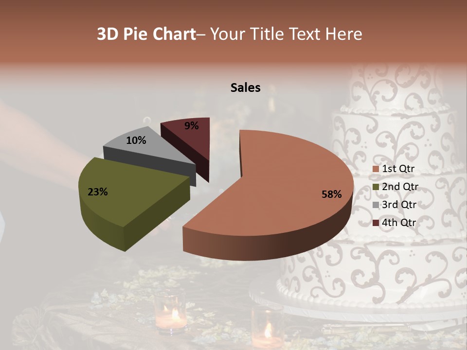 Groom Candles Swirls PowerPoint Template