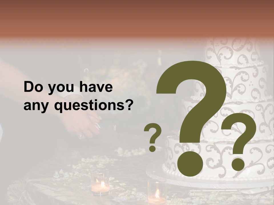 Groom Candles Swirls PowerPoint Template