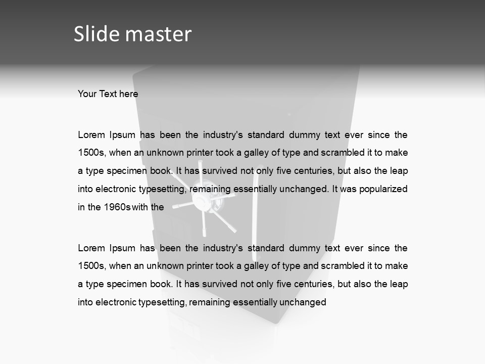 Deposit Locker Safe PowerPoint Template