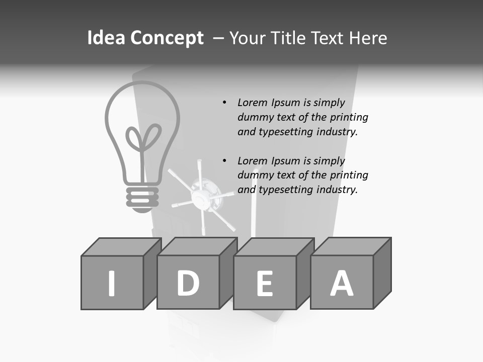 Deposit Locker Safe PowerPoint Template