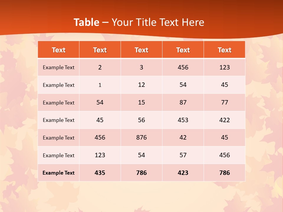 Seasons September Nature PowerPoint Template