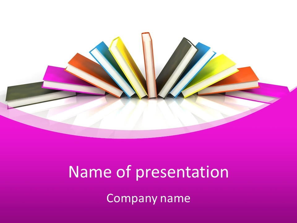 A Pile Of Books On Top Of Each Other PowerPoint Template