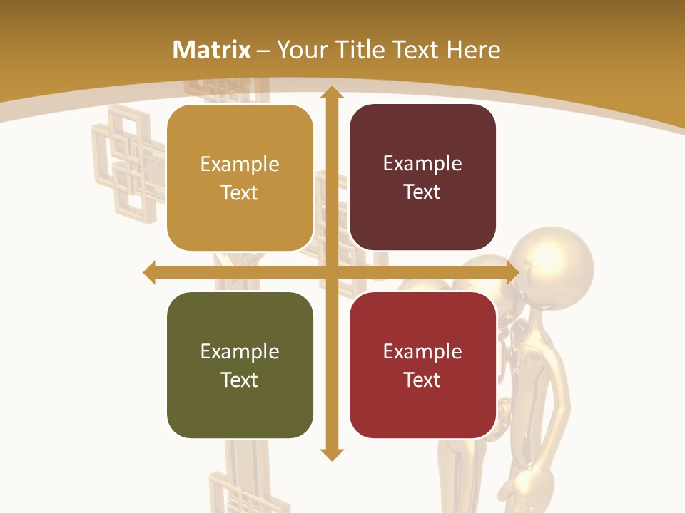 Person Gold Together PowerPoint Template