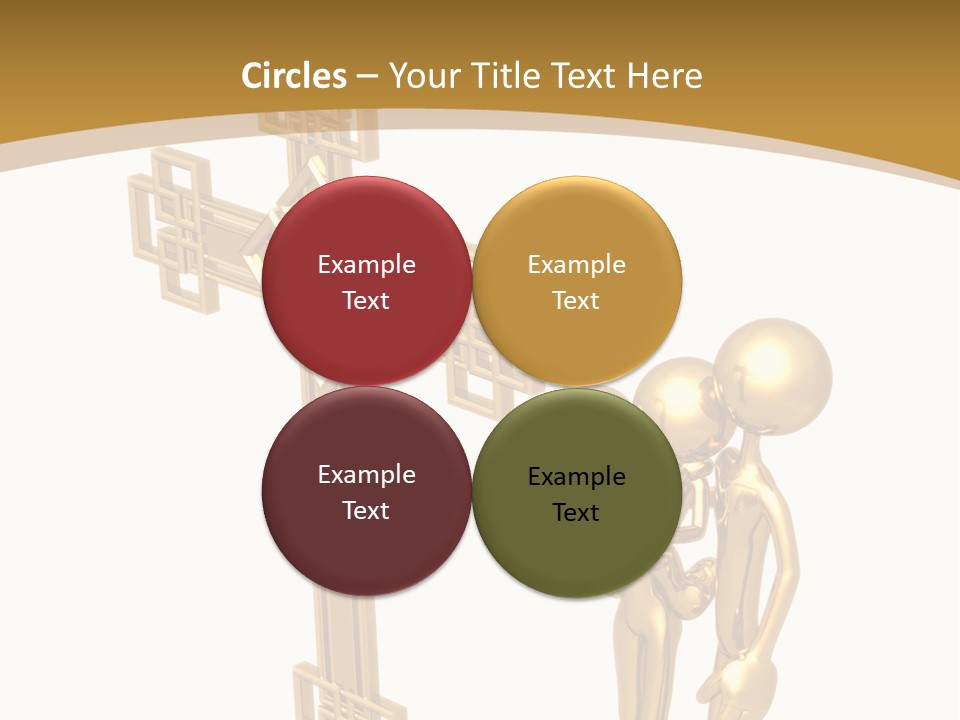 Person Gold Together PowerPoint Template