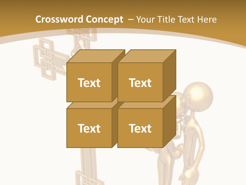 Person Gold Together PowerPoint Template