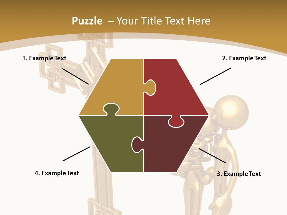 Person Gold Together PowerPoint Template