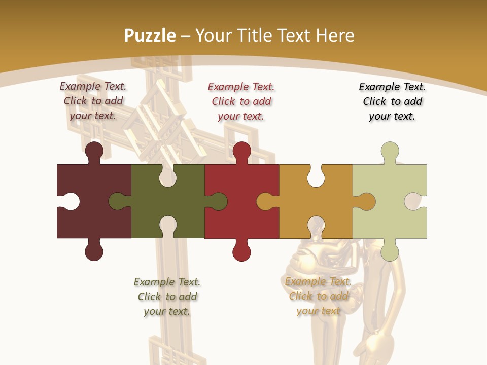 Person Gold Together PowerPoint Template