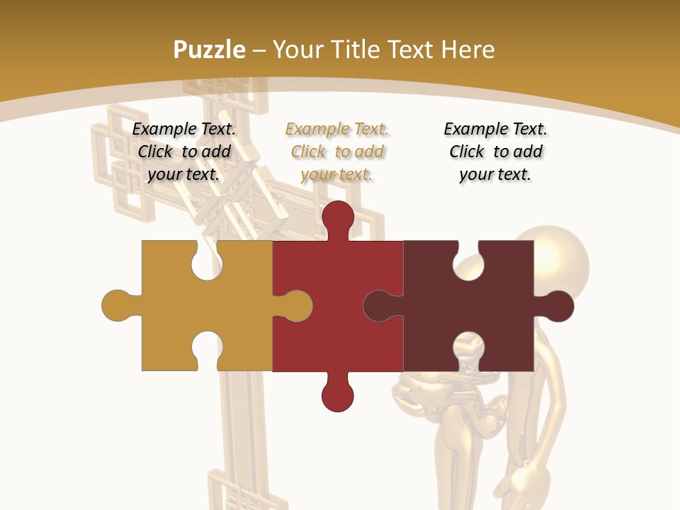 Person Gold Together PowerPoint Template