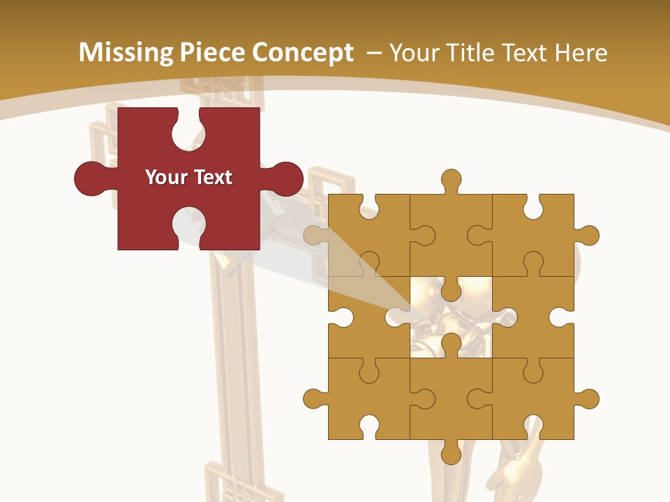 Person Gold Together PowerPoint Template