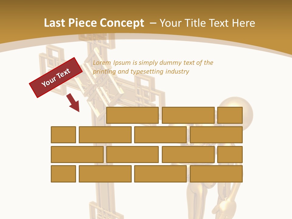 Person Gold Together PowerPoint Template