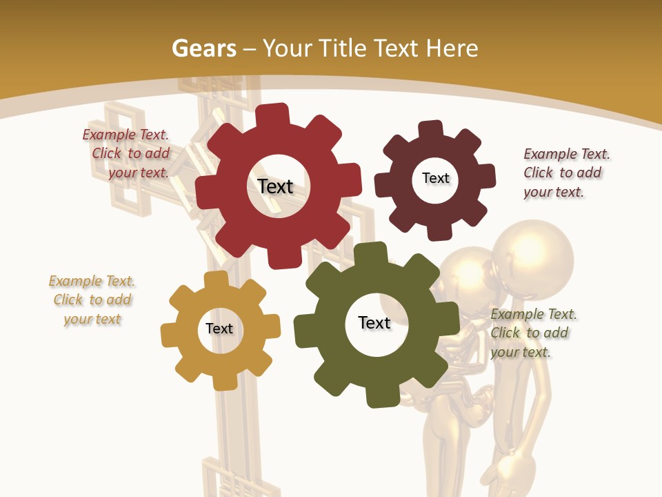 Person Gold Together PowerPoint Template