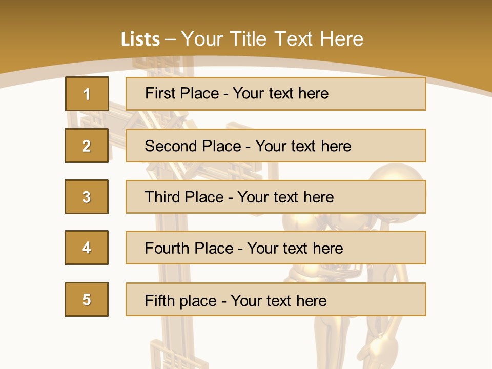 Person Gold Together PowerPoint Template