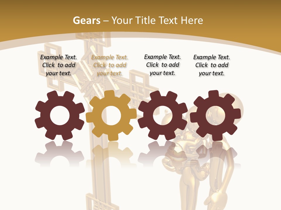 Person Gold Together PowerPoint Template