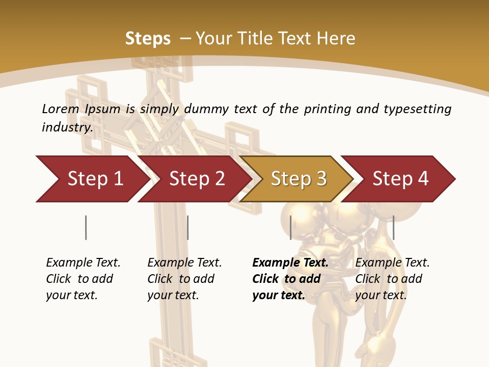 Person Gold Together PowerPoint Template