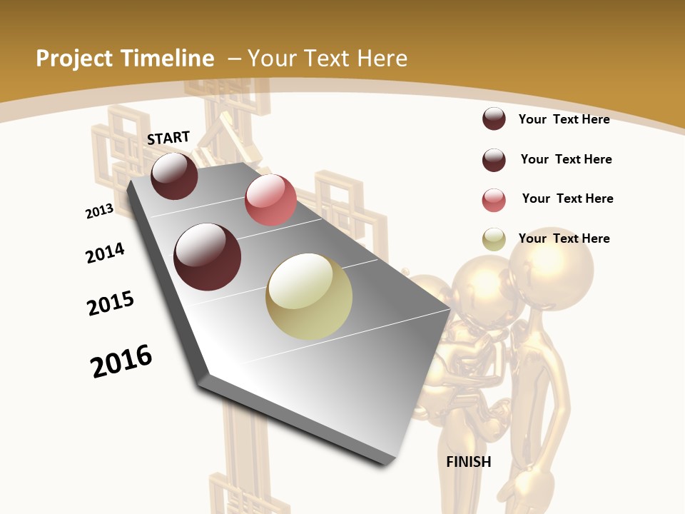 Person Gold Together PowerPoint Template