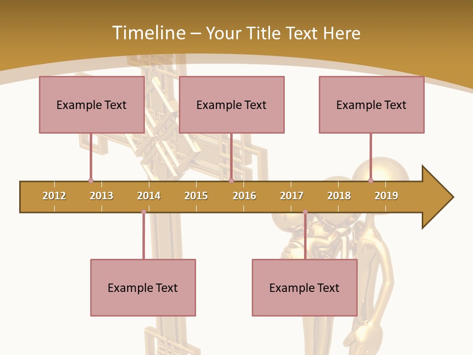 Person Gold Together PowerPoint Template