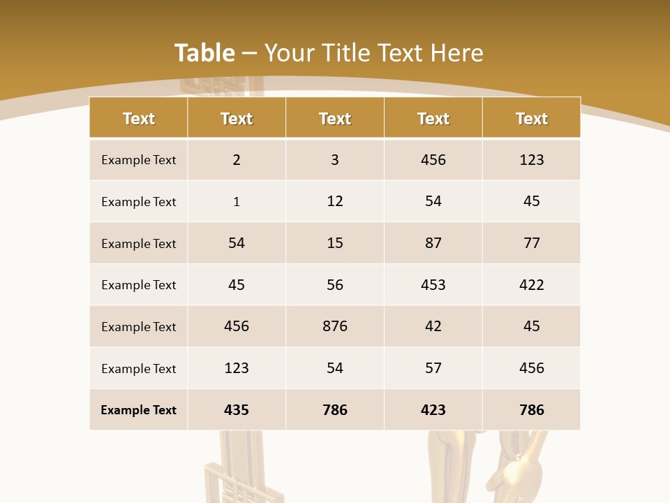 Person Gold Together PowerPoint Template