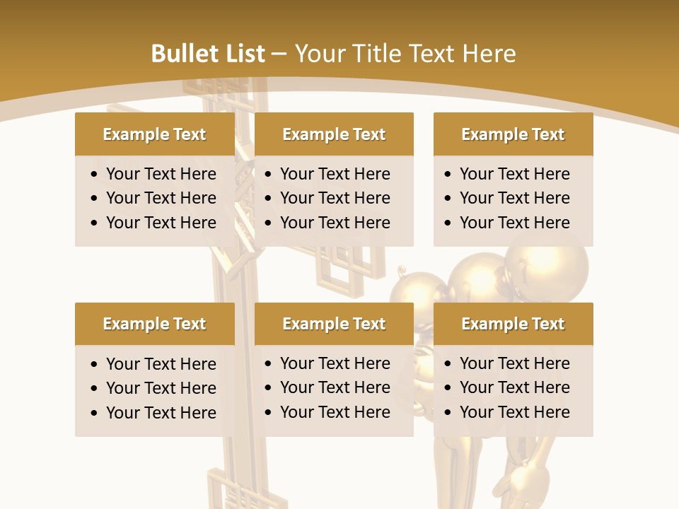 Person Gold Together PowerPoint Template