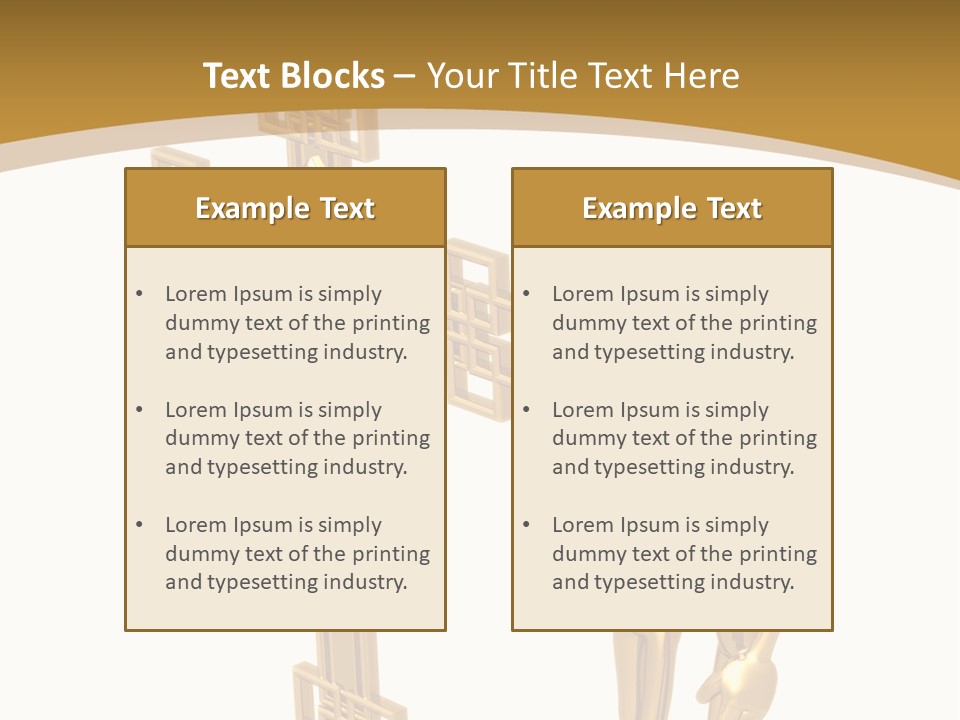 Person Gold Together PowerPoint Template