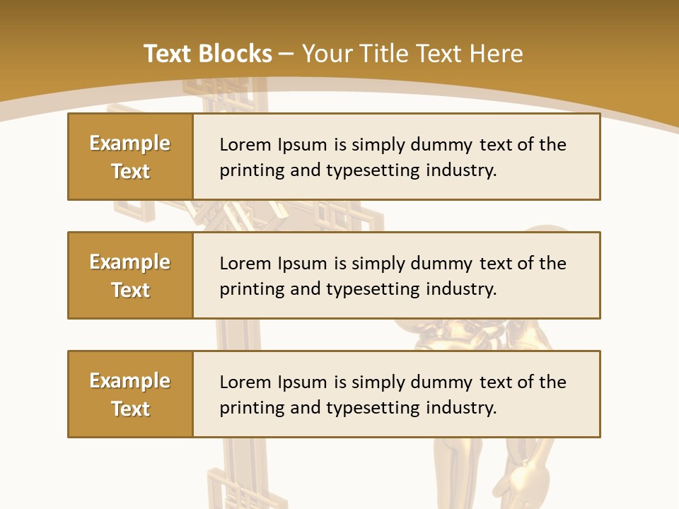 Person Gold Together PowerPoint Template