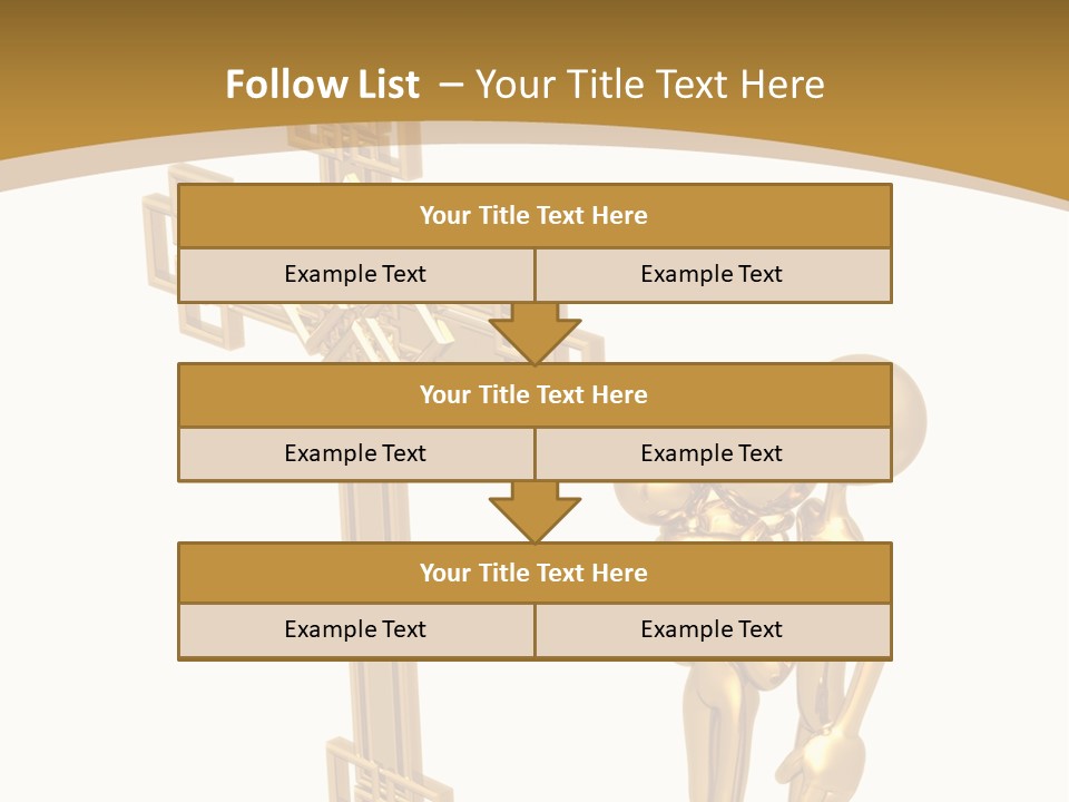 Person Gold Together PowerPoint Template