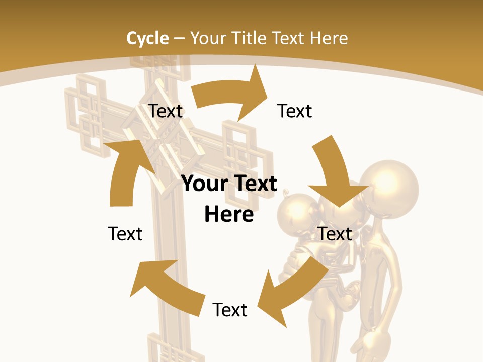 Person Gold Together PowerPoint Template