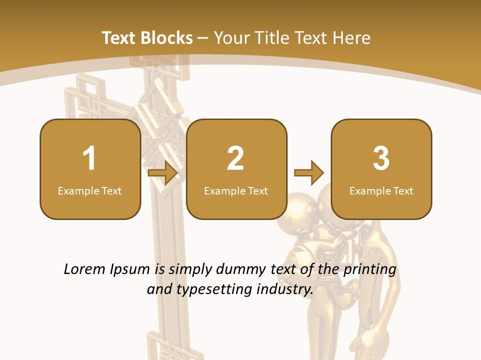 Person Gold Together PowerPoint Template