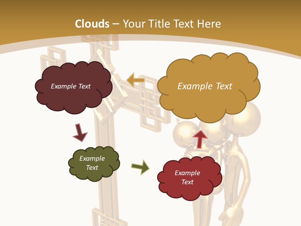 Person Gold Together PowerPoint Template